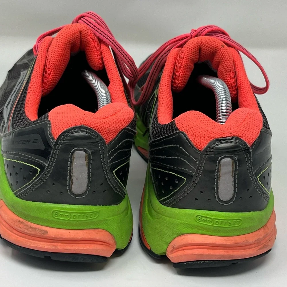 Woman’s Saucony Lancer 2 Neon Green and Pink Running Shoes Sz‎ 10